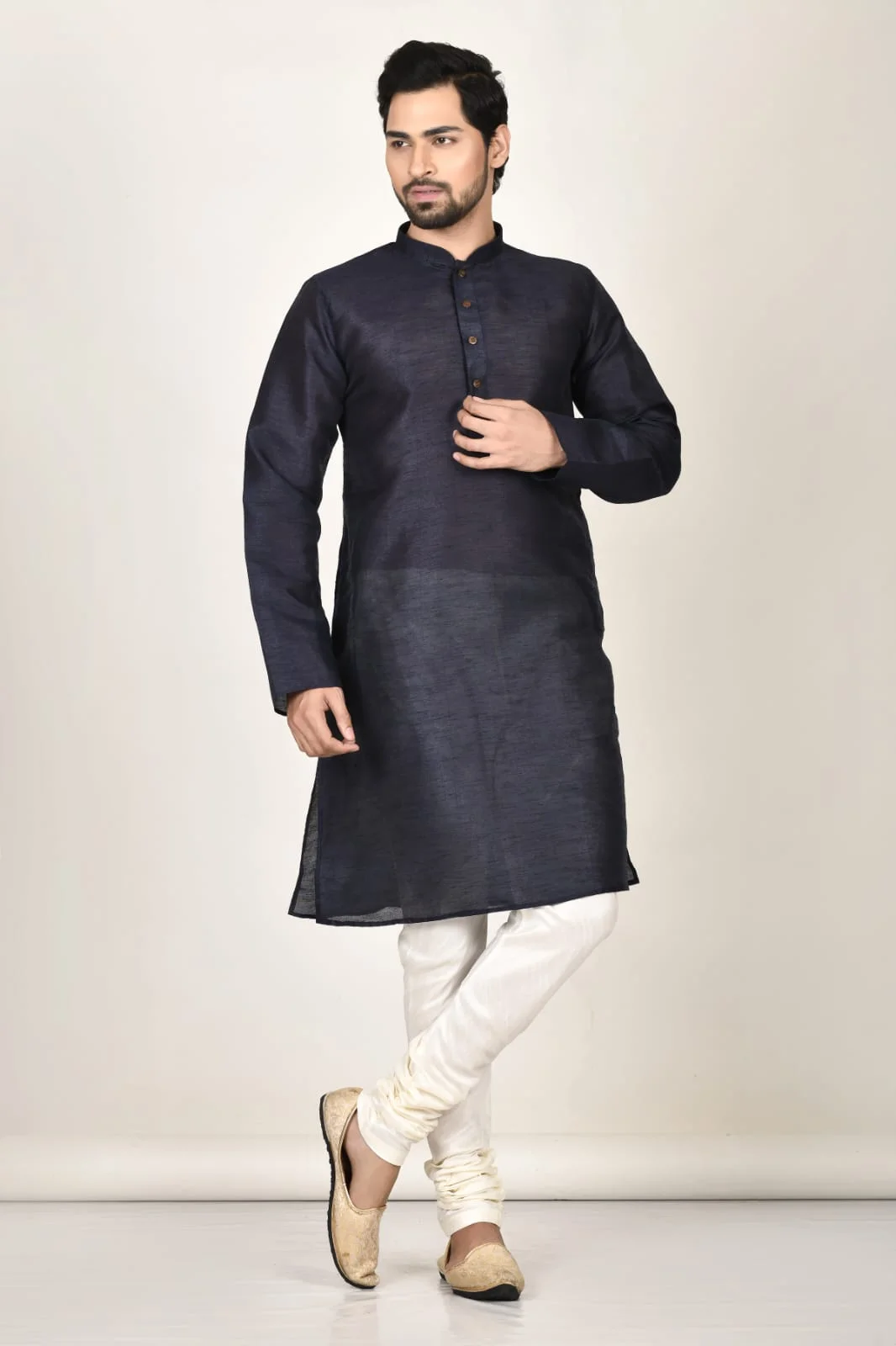 Black Silk Kurta Pajama